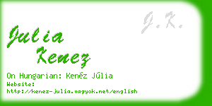 julia kenez business card