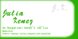 julia kenez business card